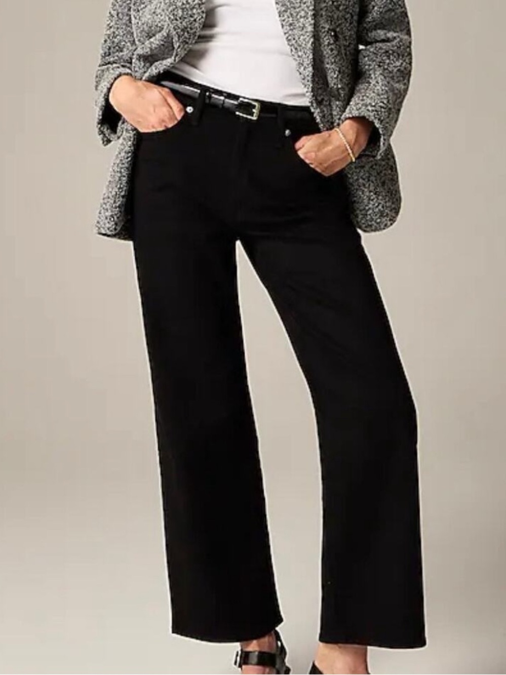 J Crew black 96 slim wide leg